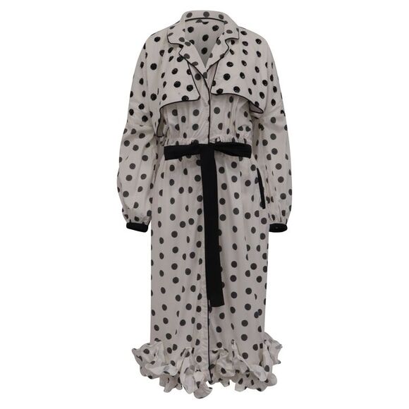 princess polly baby blue dress Johanna Ortiz Dragon Pearl Polka Dot Midi Dress in White Cotton